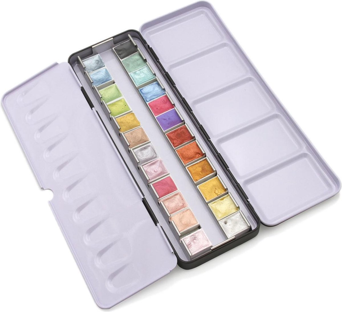 Aquarelverf waterverf set 24 napjes Metallic