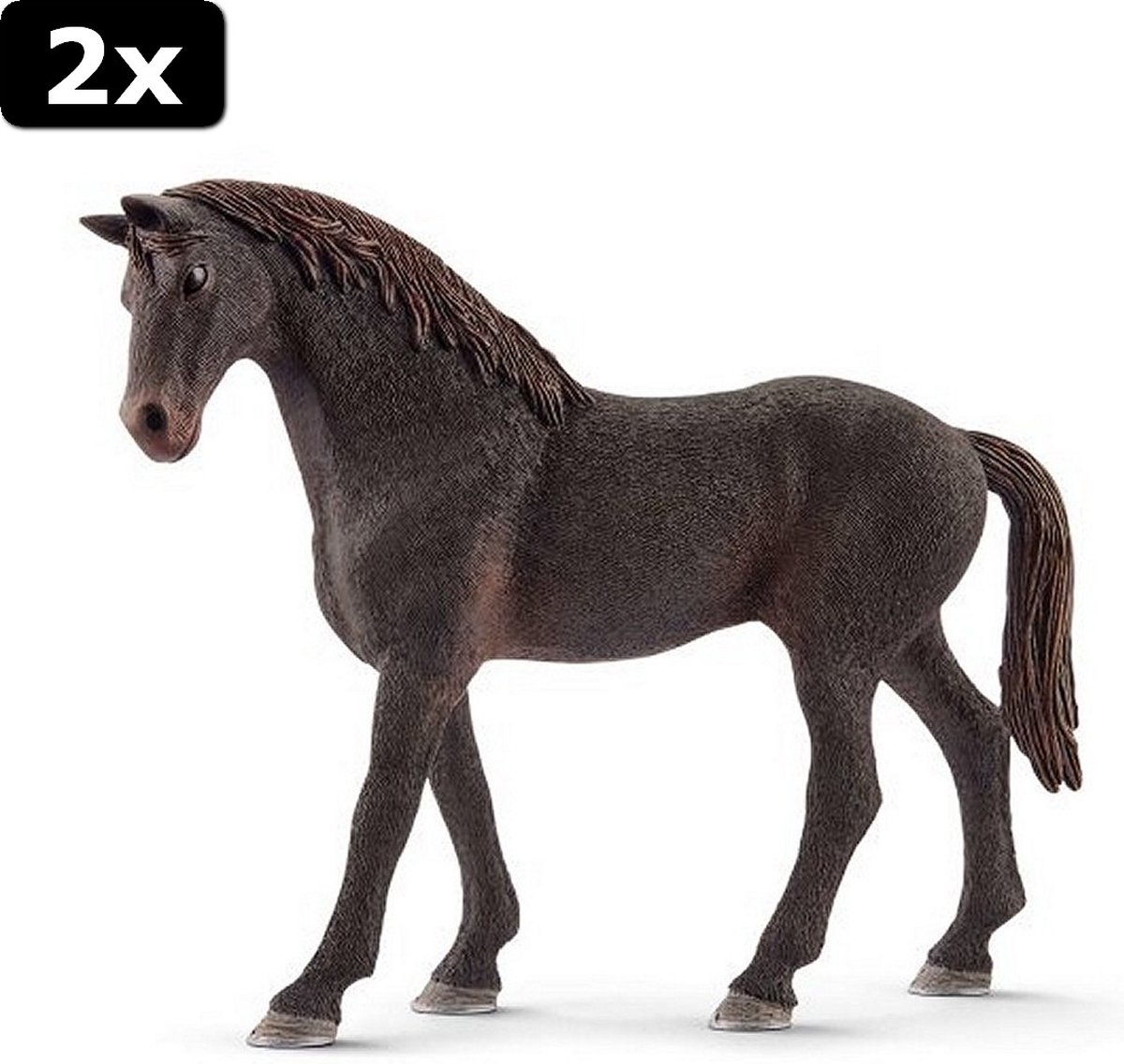 2x Schleich Engelse Volbloed Hengst