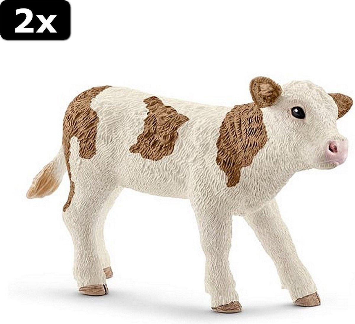 2x Schleich Simmental Kalf