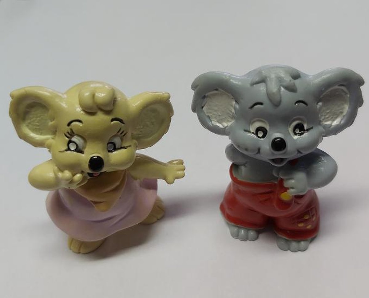 Blinky Bill koala speelfiguurtjes/Taarttoppers 2 stuks (+/-5cm), merk : Schleich.