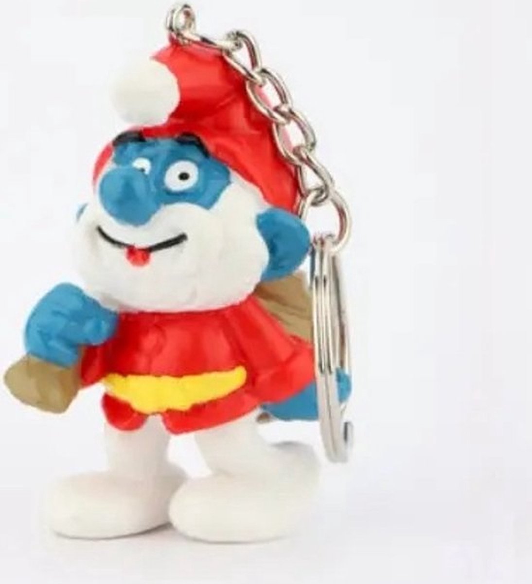 De smurfen - speelfiguurtje - grote smurf als kerstman - sleutelhanger - 5 cm - Schleich