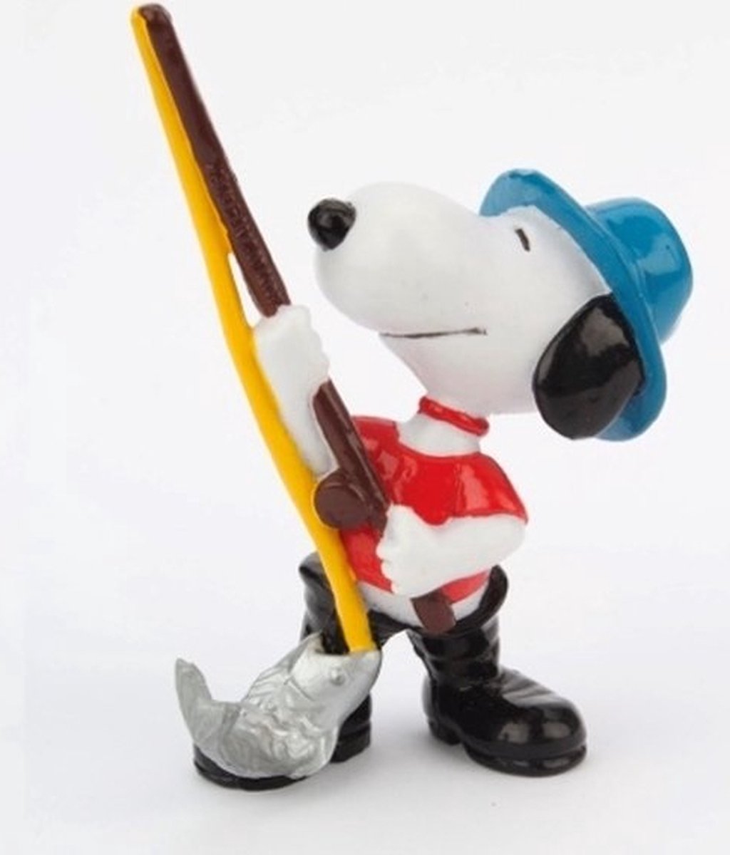 Peanuts - snoopy aan het vissen - speelfiguur - 6 cm - schleich.