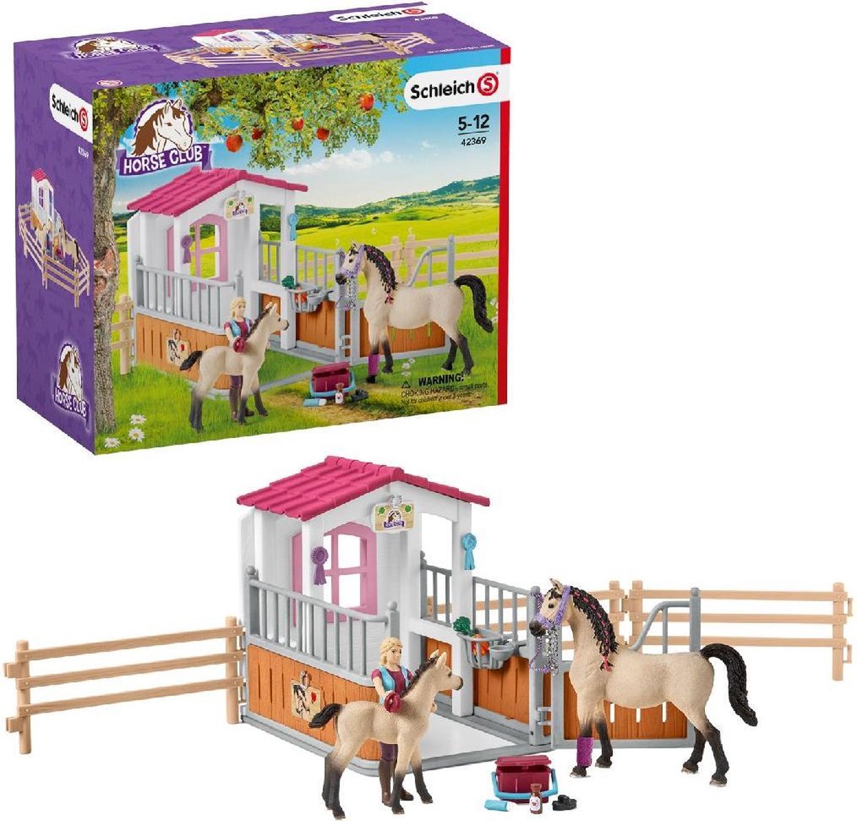 Schleich 42369 Paardenbox Paarden En Verzorgster