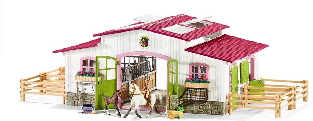 Schleich Manege Met Ruiter En Paarden