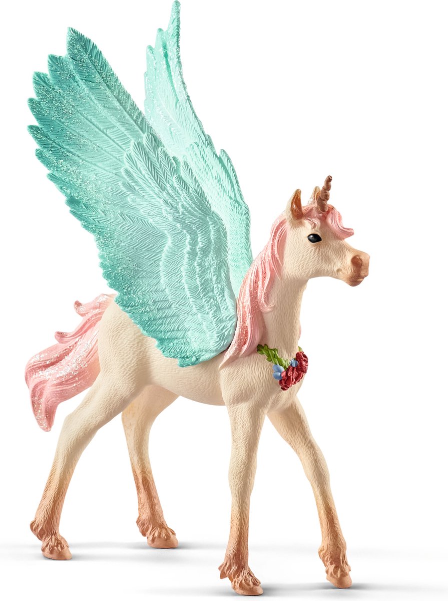 Schleich bayala - Versierde eenhoornpegasus, veulen  - Speelfiguur - Kinderspeelgoed voor Jongens en Meisjes - 5 tot 12 jaar - 70575