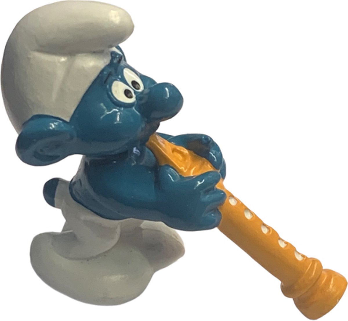 Smurf met grote fluit - Speelfiguurtje - 6 cm - De smurfen