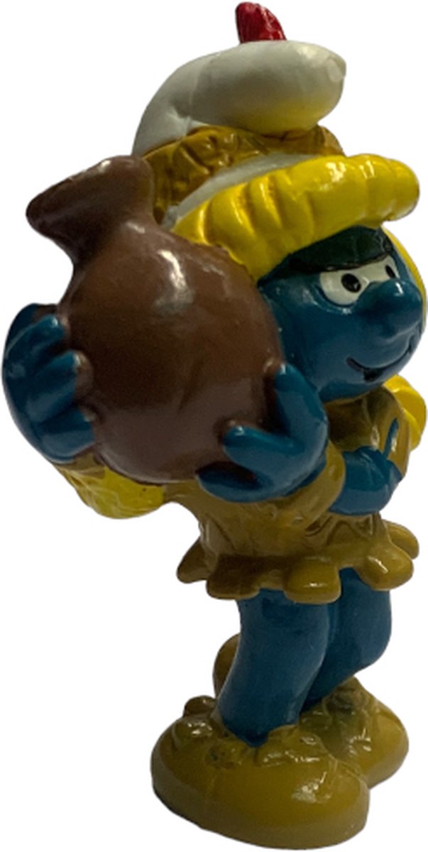 Smurfin - Schleich smurf - met kruik en veertje - Indiaan - Schleich - 6 cm