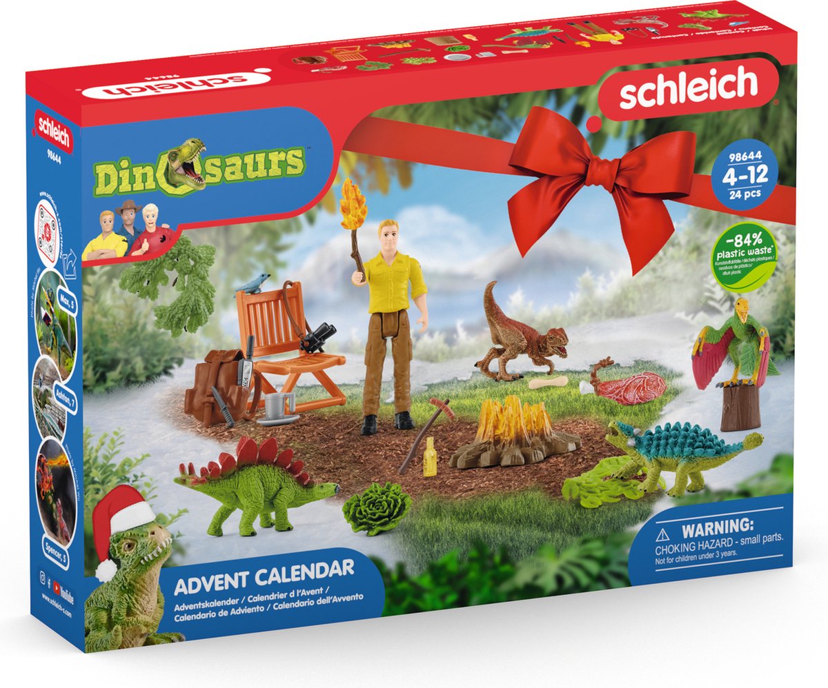 schleich DINOSAURS - Adventskalender Dinosaurs 2022 - Kinderspeelgoed voor Jongens en Meisjes - 4 tot 12 jaar 98644