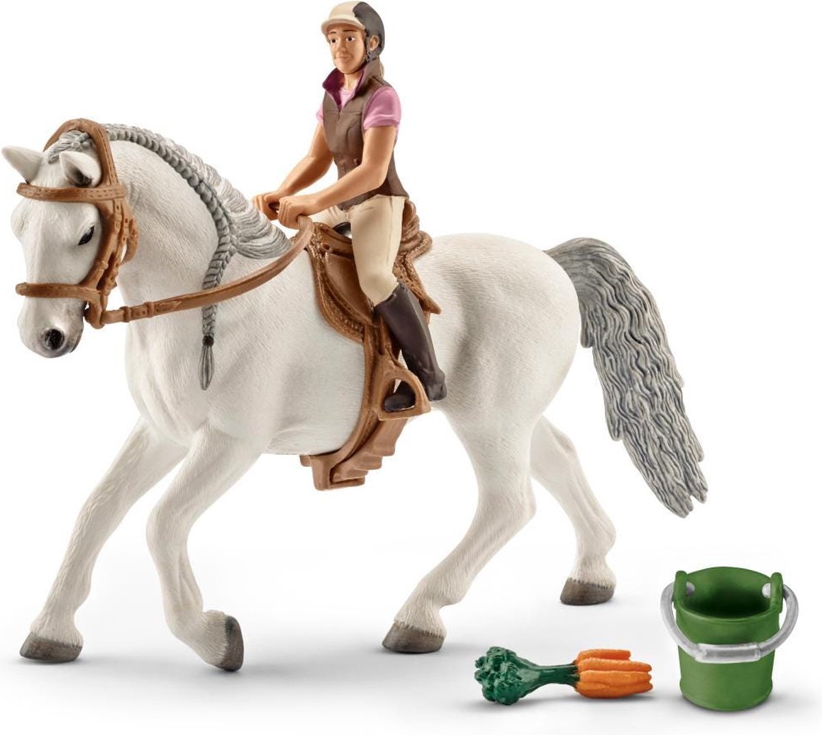 schleich HORSE CLUB Amazone met lipizzanermerrie