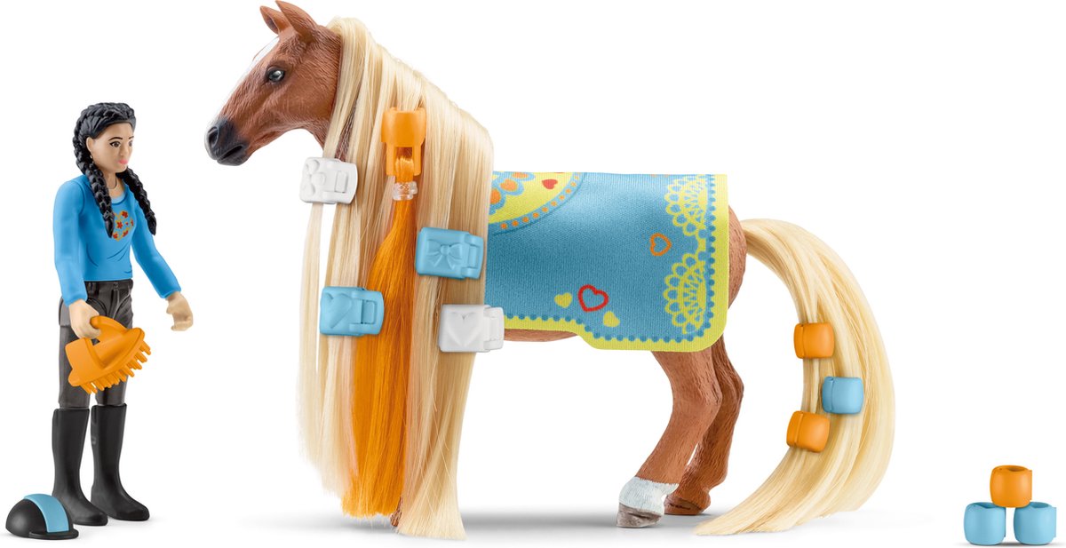 schleich SOFIAS BEAUTIES - Kim & Caramelo starterset - Kinderspeelgoed voor Jongens en Meisjes - 4 tot 10 jaar 42585