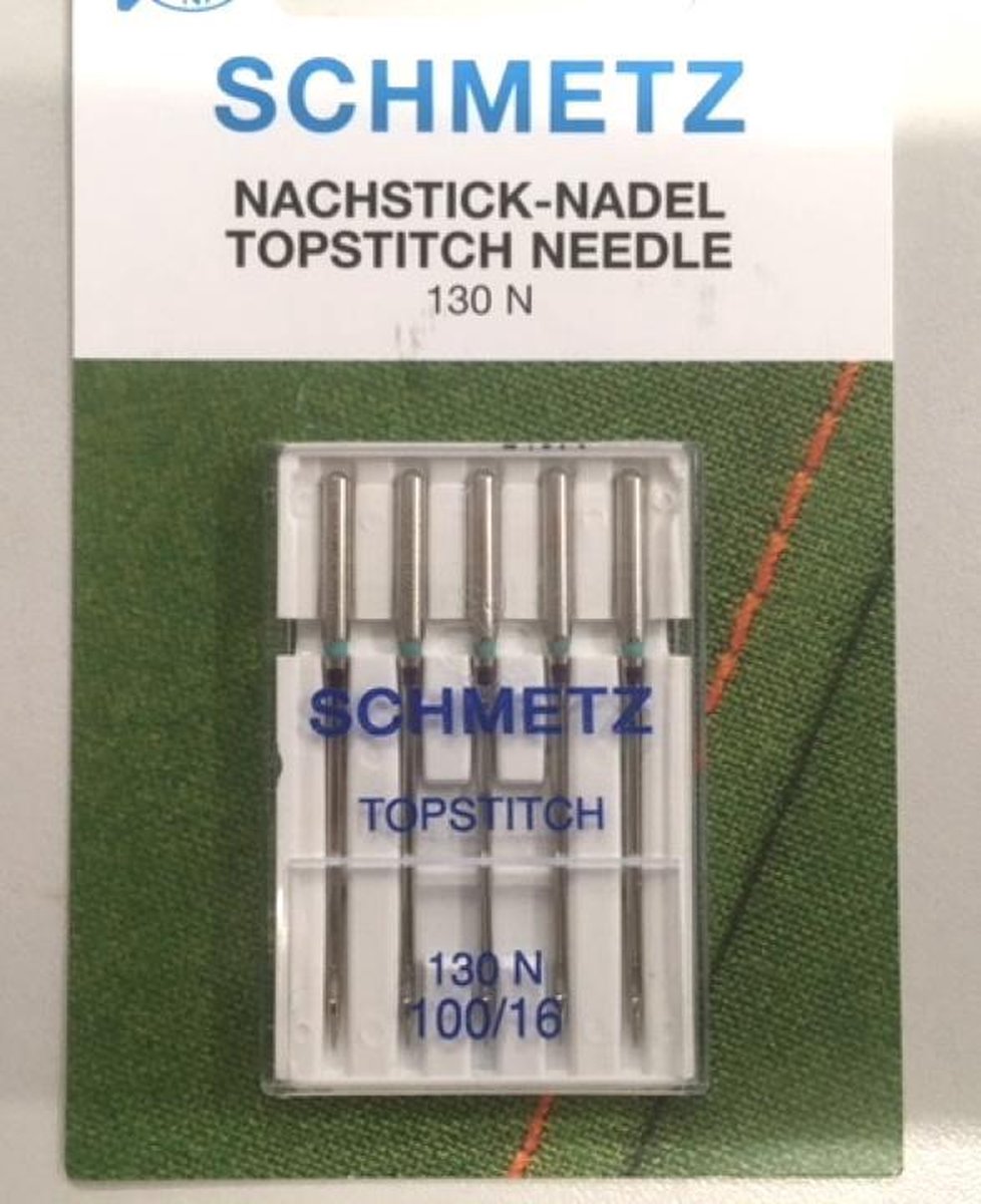 Naaimachinenaalden   Topstitch naalden 130N, 100/16, 5 stuks