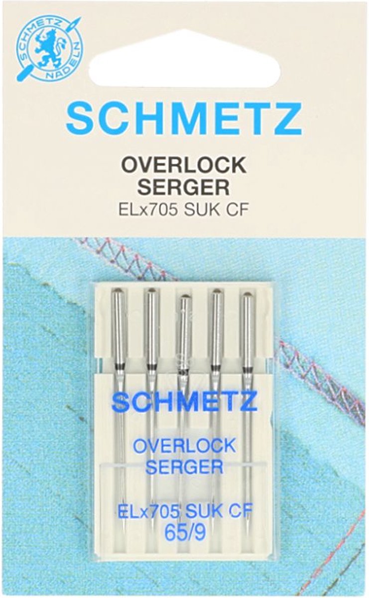 SCHMETZ OVERLOCK 5 NAALDEN 65-09 - PER PAKJE (5 stuks).