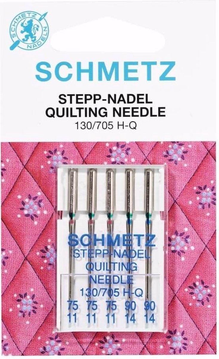 SCHMETZ QUILTING  NAAIMACHINE-NAALDEN ASSORTIMENT 75-90, PER PAKJE.