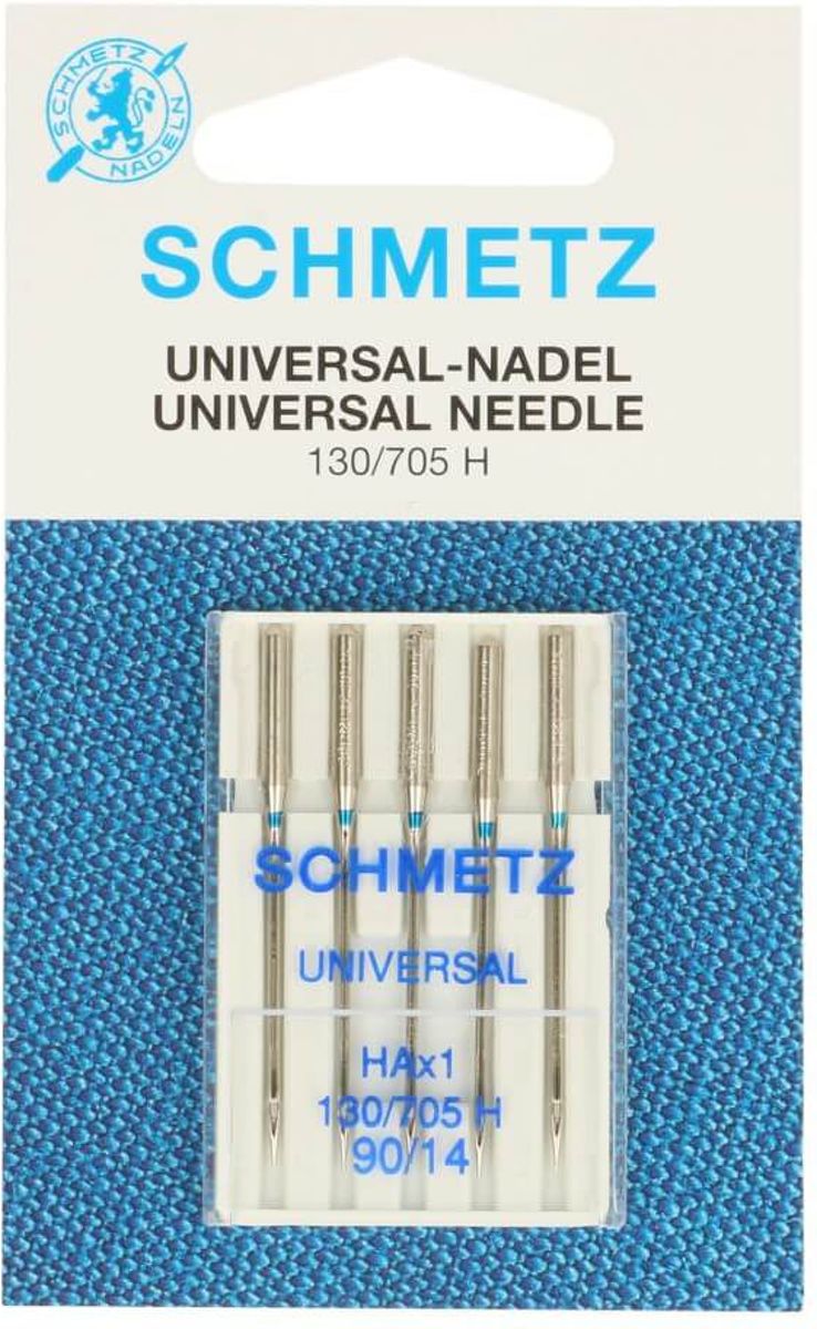 Schmetz Naaimachinenaalden universeel 130/705 H 90/14. 2 PAKJES a 5 STUKS.