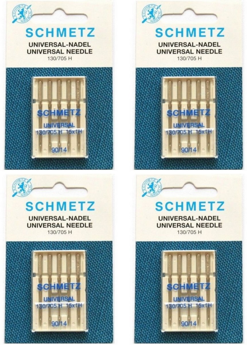 Schmetz machinenaalden nr.90 (5 naalden) universeel, 4 kaarten