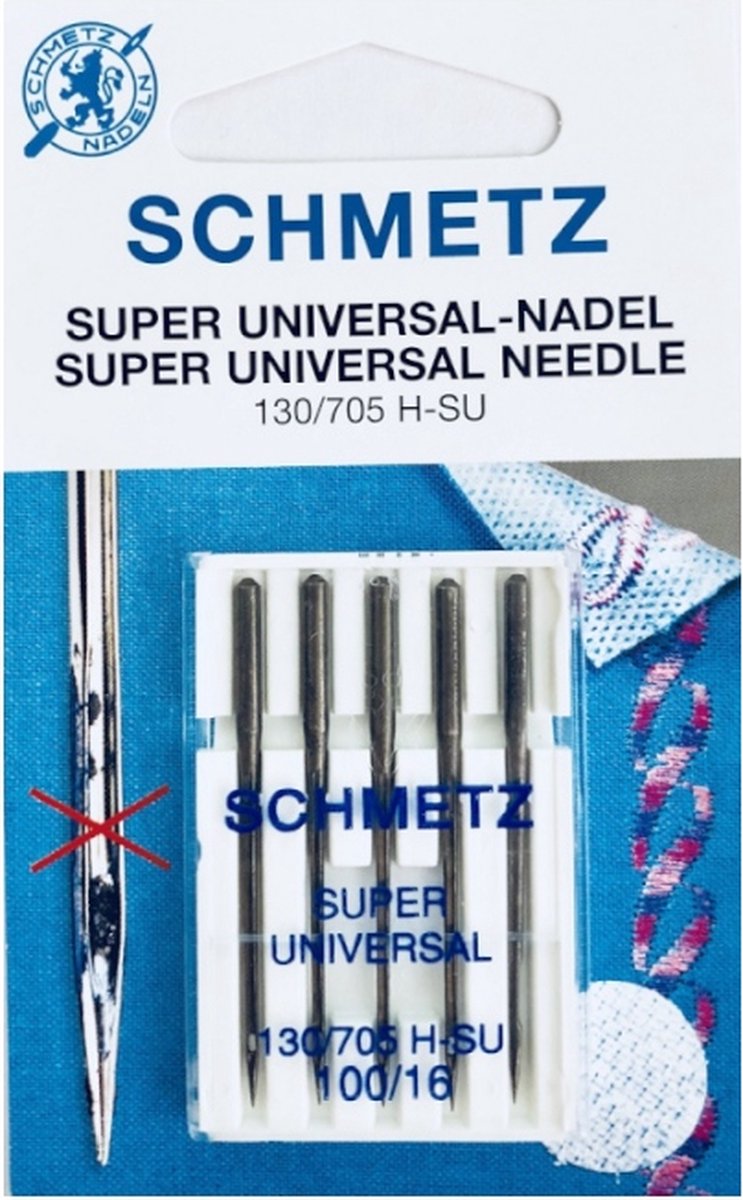 Schmetz super universal naalden met teflonlaag dikte 100