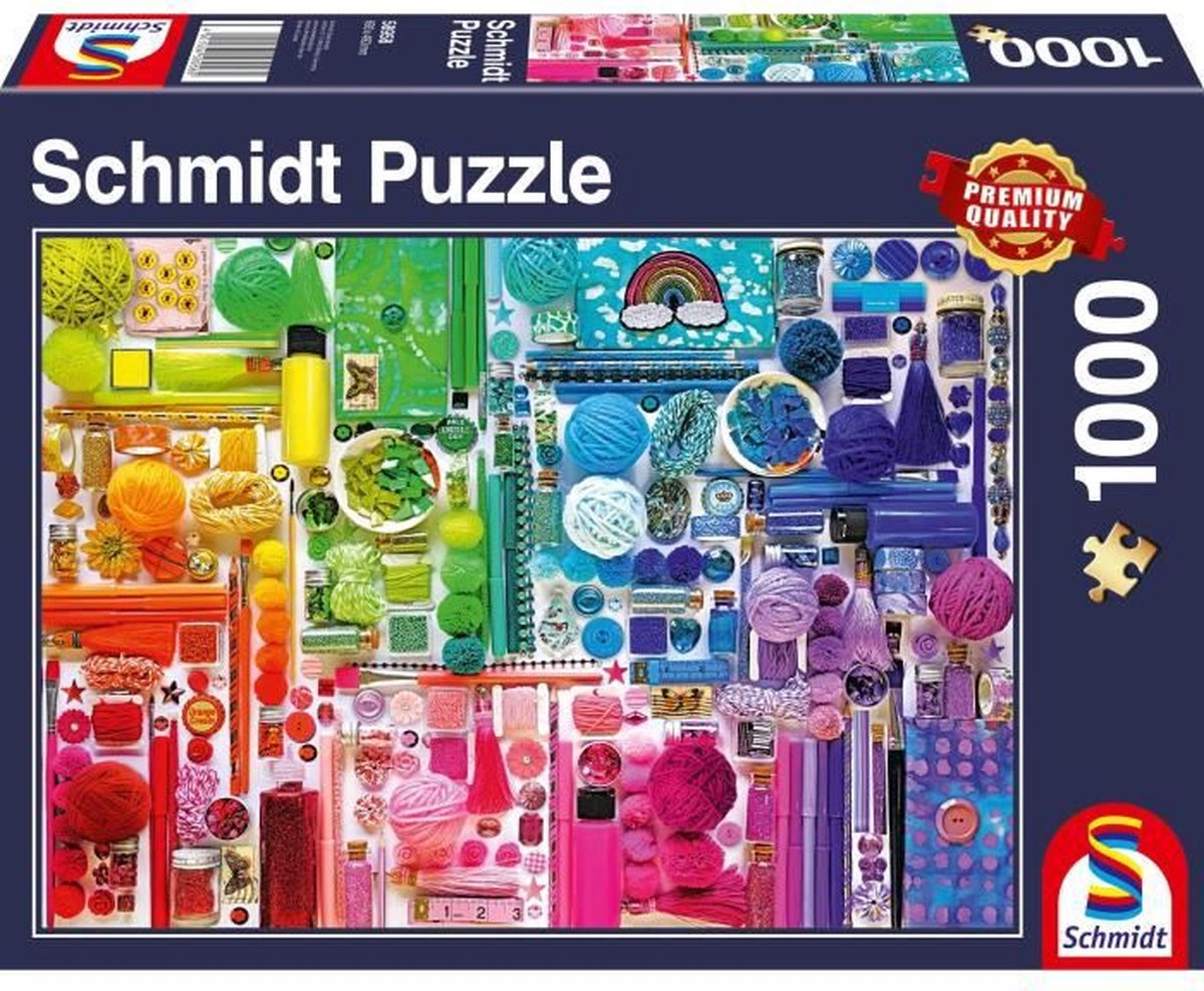 Puzzel - SCHMIDT SPIELE - De kleuren van de regenboog - 1000 stukjes