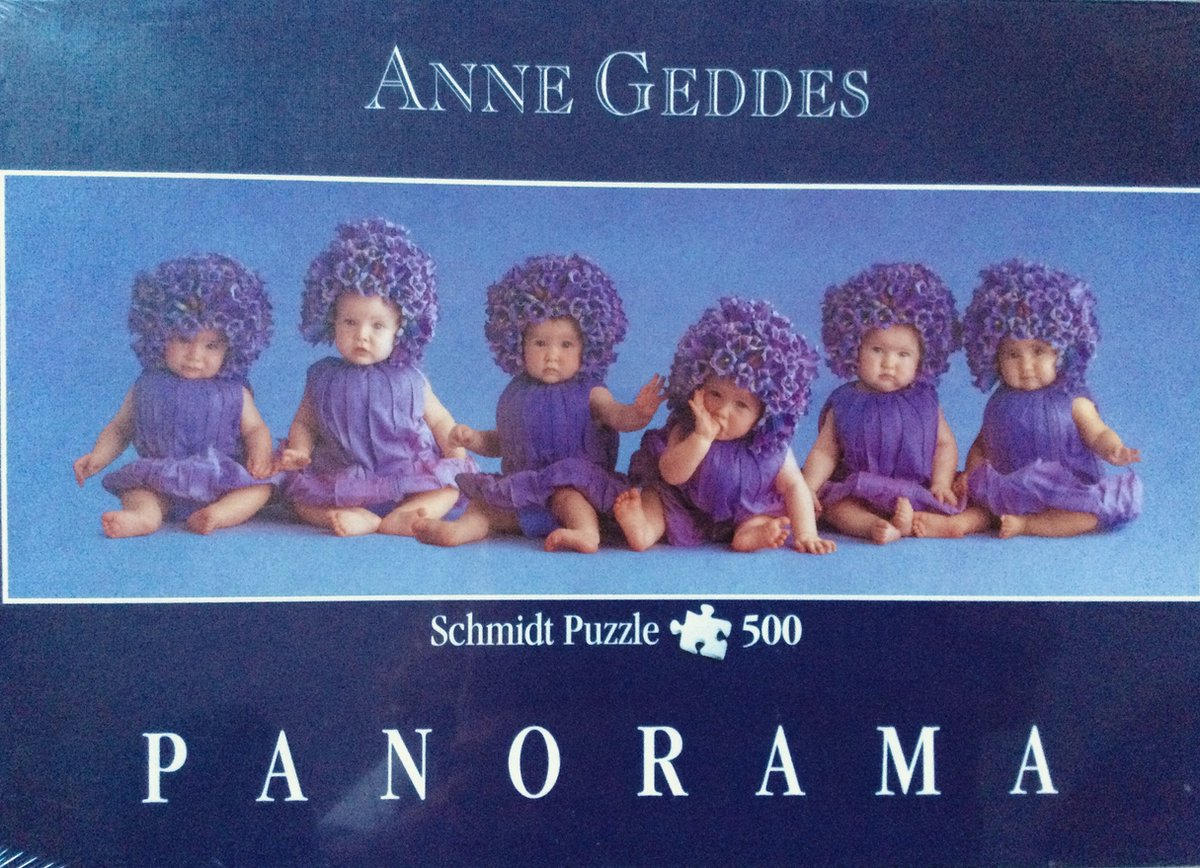 Anne Geddes puzzel Schmidt Puzzle Panorama 500 stukjes Klokjes-bloemen