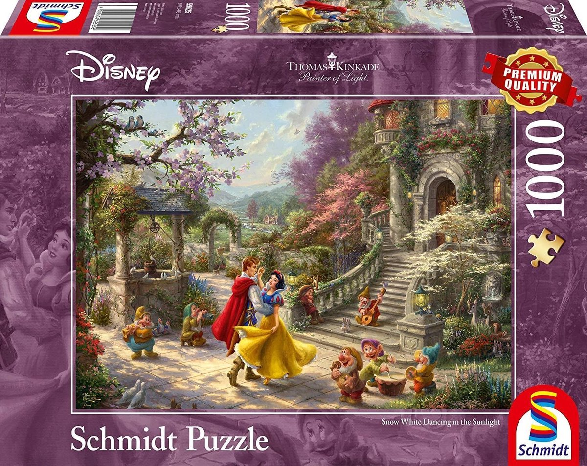 Thomas Kinkade, Disneys: Sneeuwwitje dans met de prins (1000 stukjes, legpuzzel)