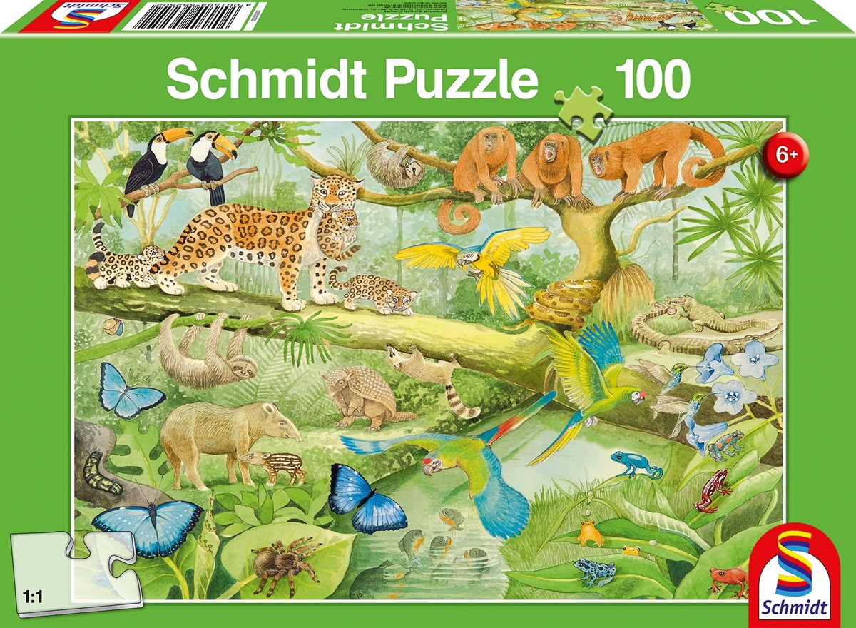 Dieren in de Jungle, 100 stukjes Legpuzzel