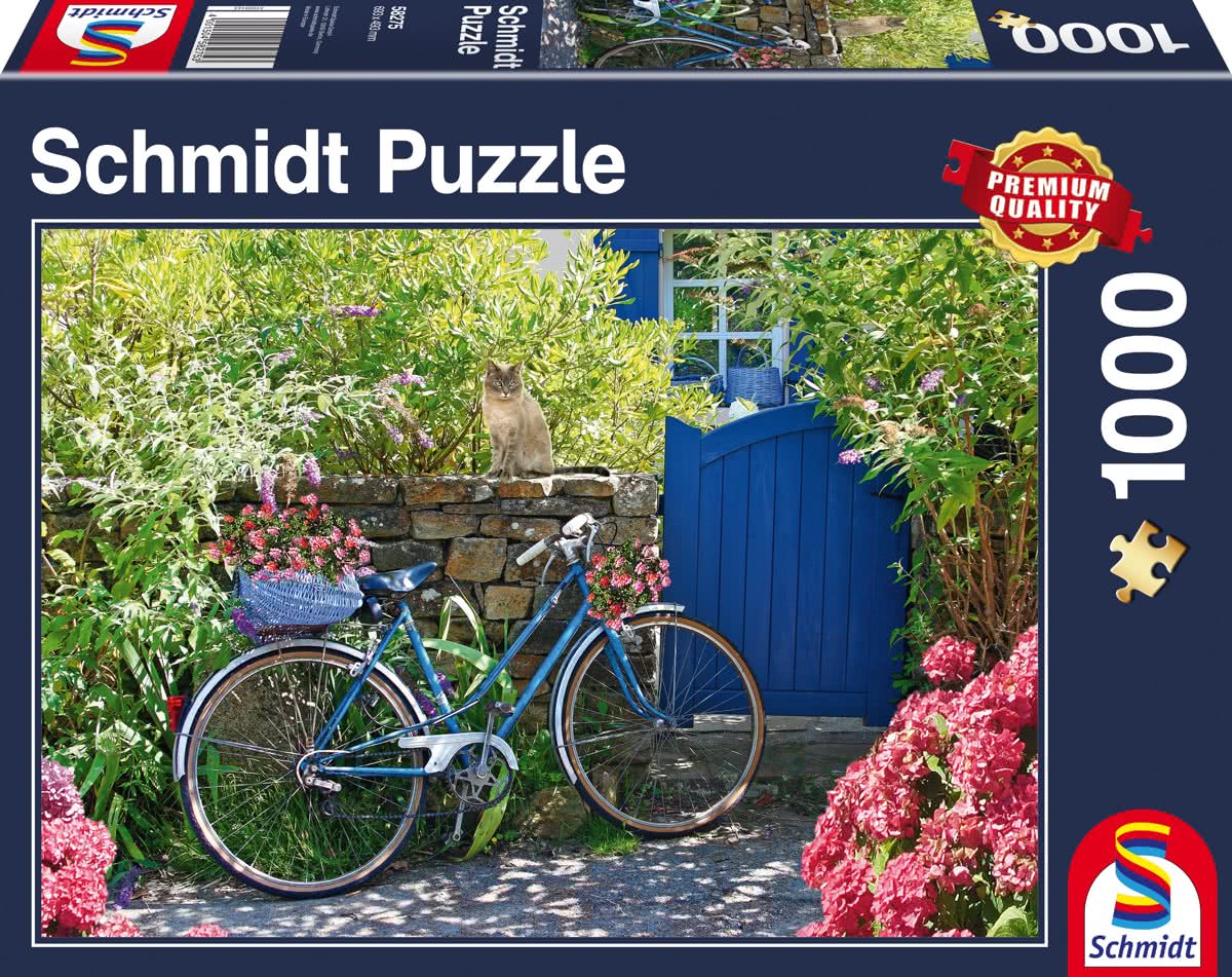 Fiets in de tuin, 1000 pcs Legpuzzel