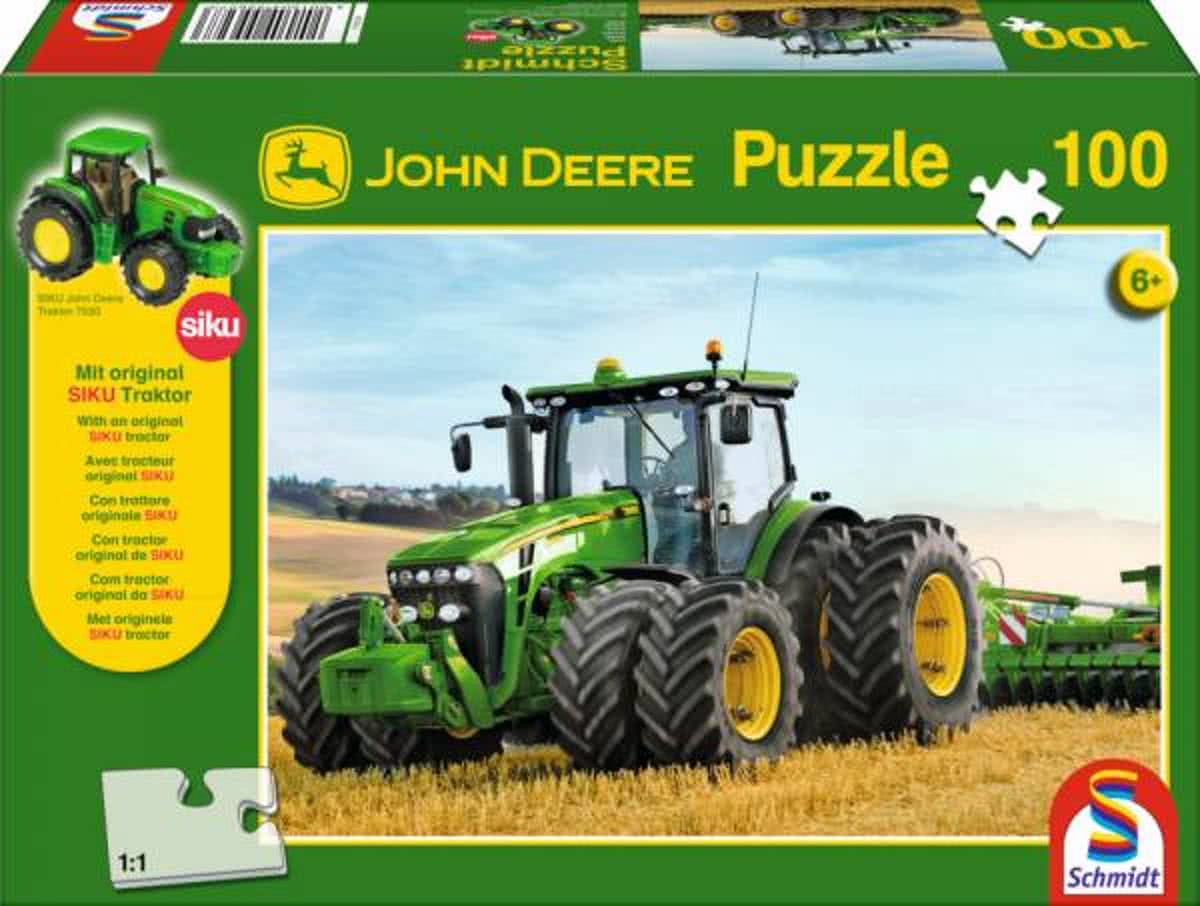 Schmidt Puzzel - John Deere + Siku Miniatuur