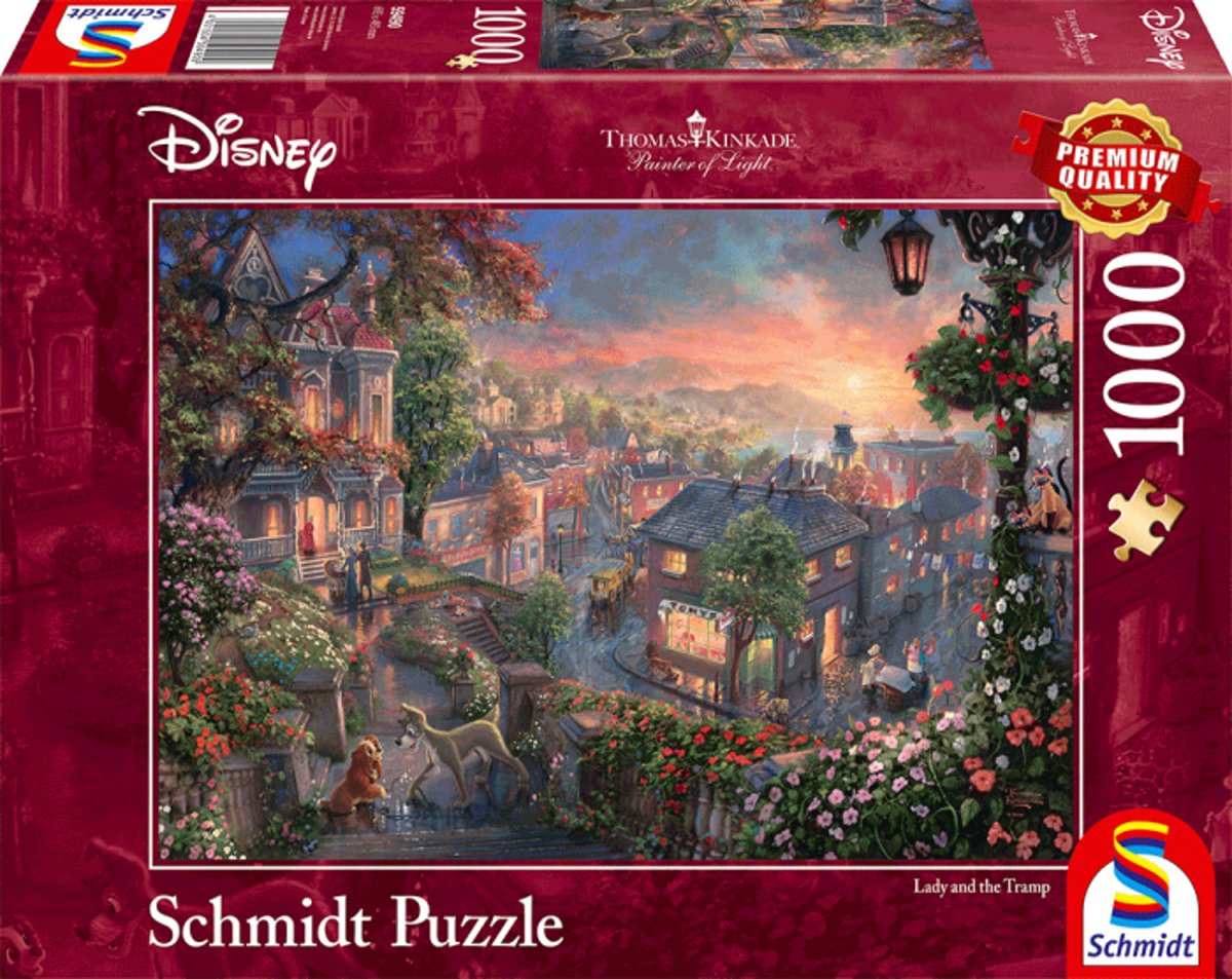 Thomas Kinkade legpuzzel Lady en de Vagebond 1000 stukjes