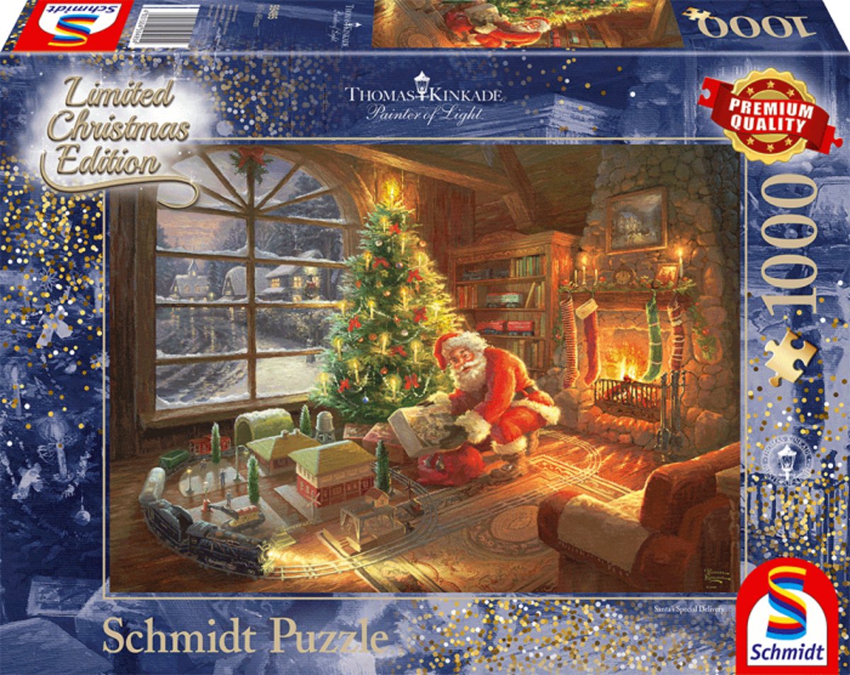 Thomas Kinkade legpuzzel Santas Special Delivery 1000 stukjes