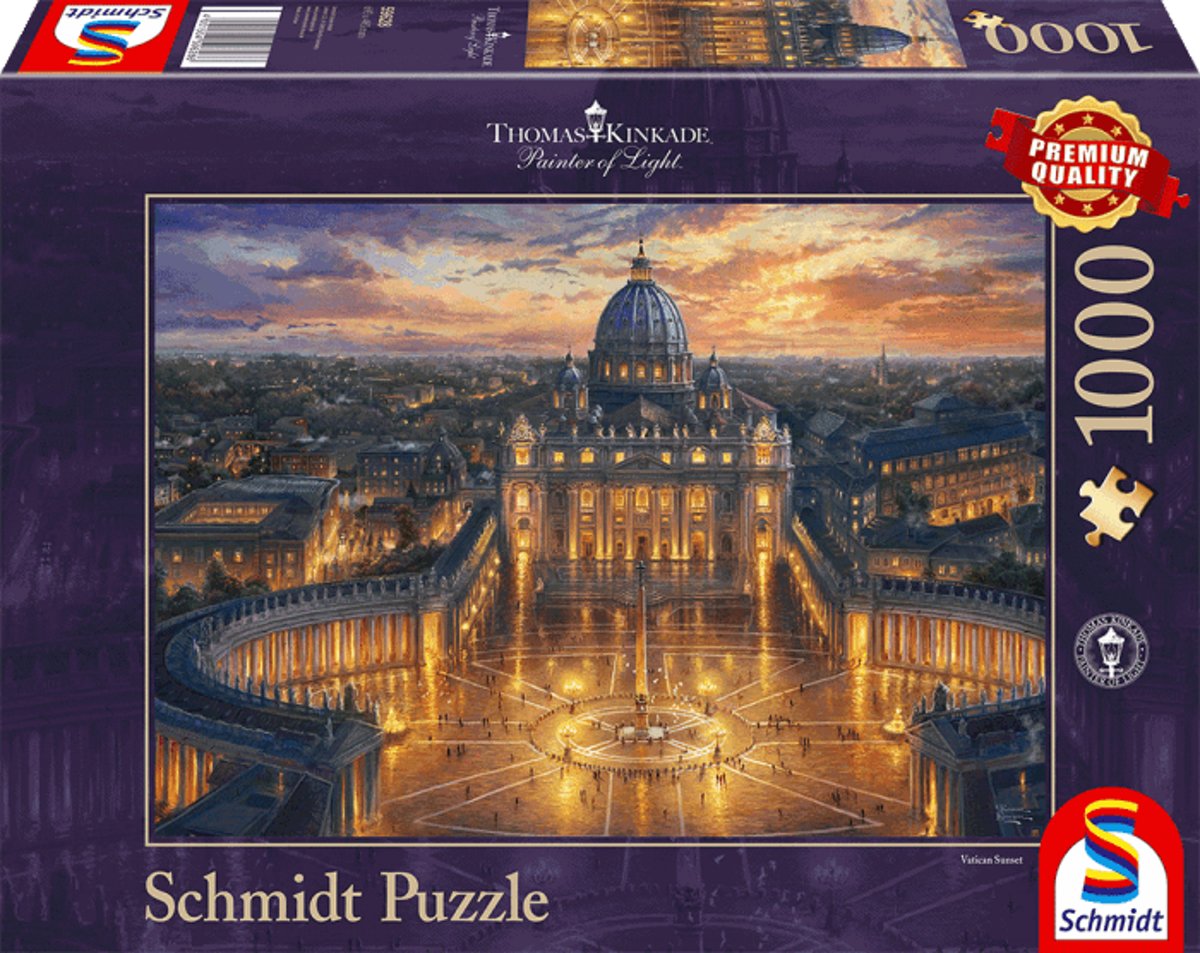 Thomas Kinkade legpuzzel Vatican Sunset 1000 stukjes