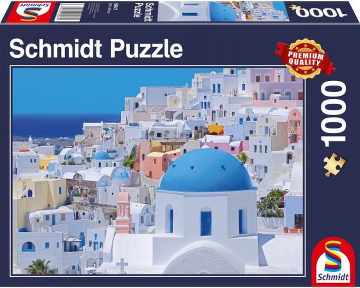 legpuzzel Santorini & Cyclades 37,3 x 27,2 cm 1000 stukjes