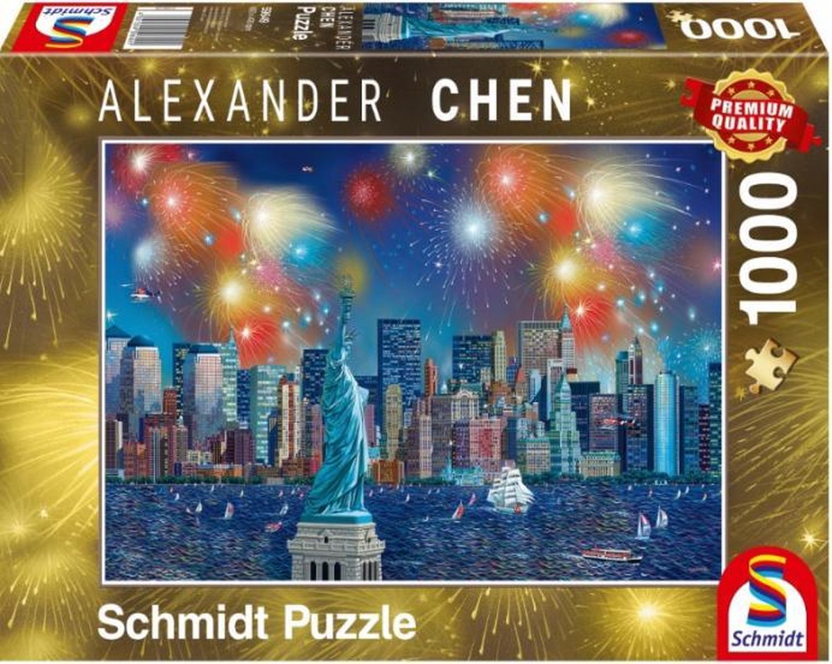 puzzel Vrijheidsbeeld karton 37 cm 1000 stukjes