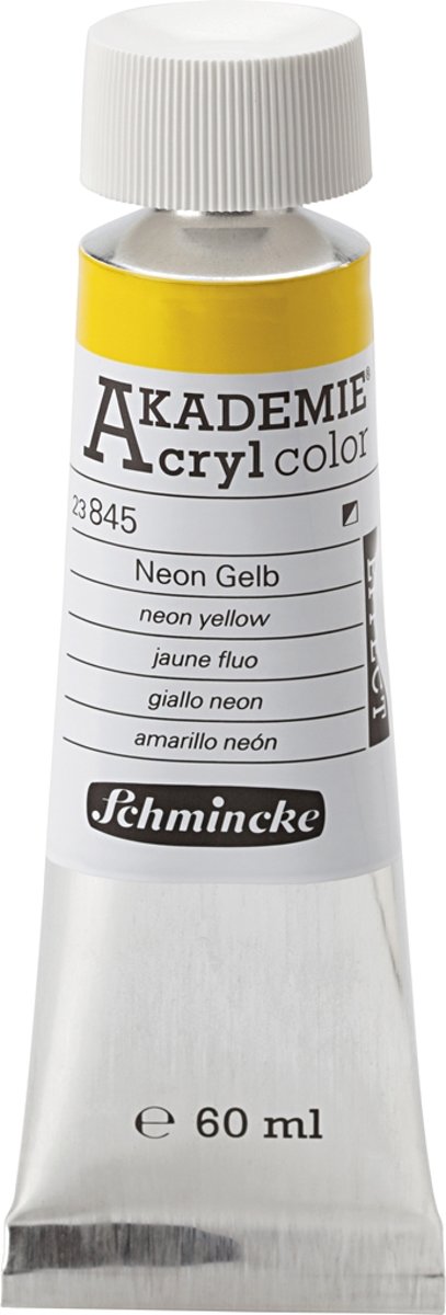 Schmincke AKADEMIE® Acryl color, semi-opaque, 60 ml, neon yellow (845)