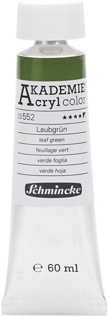 Schmincke AKADEMIE® Acryl color, semi-opaque, good fade resistant, 60 ml, leaf green (552)