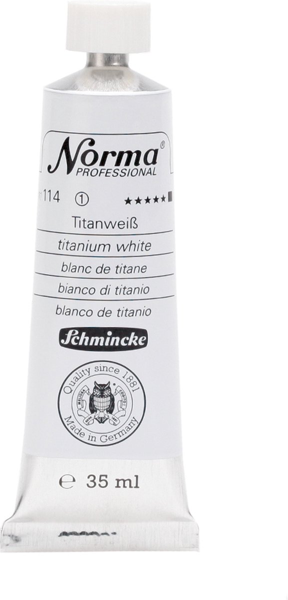 Schmincke Norma Professional Olieverf 35ml - Titaanwit (114)