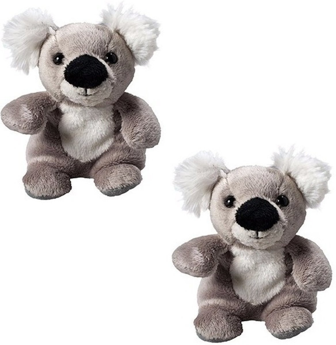 2x Pluche koala zusjes knuffels met beschrijfbaar label - 11 cm - Knuffeldieren - Speelgoed