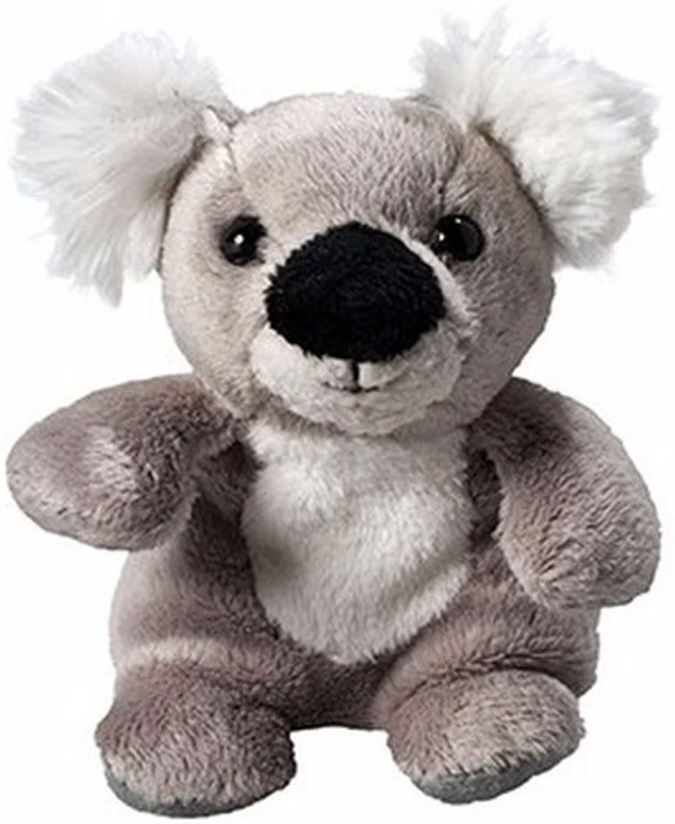 Pluche koala knuffel 11 cm met beschrijfbaar label - knuffeldier