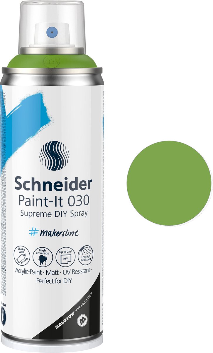 Schneider - Paint-it 030 - DIY - spuitverf - spuitbus verf - acrylverf - 200ml - groen