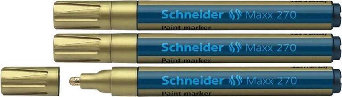 Schneider lakmarker - Maxx 270 - 1-3 mm - goud - 3 stuks - S-127053-3