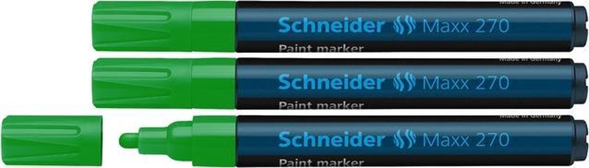 Schneider lakmarker - Maxx 270 - 1-3 mm - groen - 3 stuks - S-127004-3