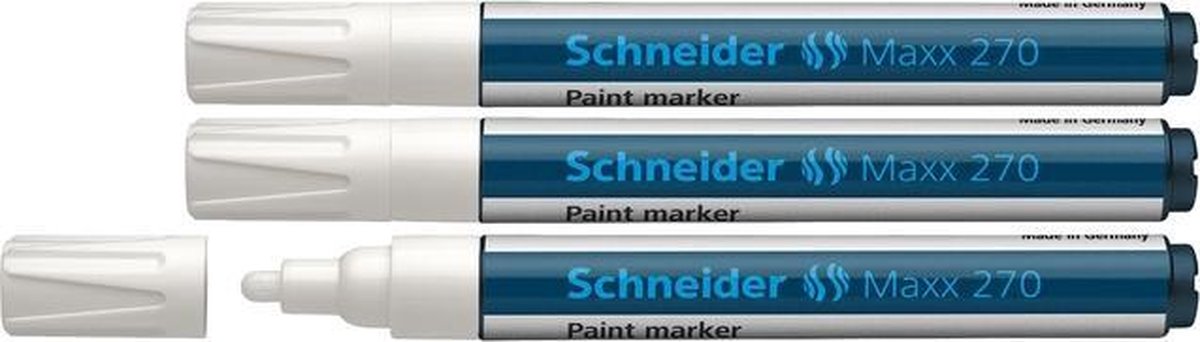 Schneider lakmarker - Maxx 270 - 1-3 mm - wit - 3 stuks - S-127049-3