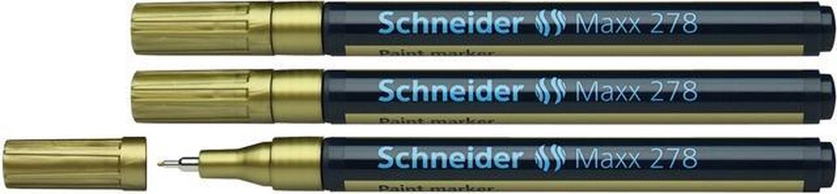 Schneider lakmarker - Maxx 278 - 0,8 mm - goud - 3 stuks - S-127853-3