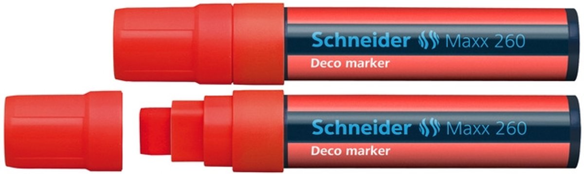 Krijtmarker Schneider Maxx 260rood set van 2