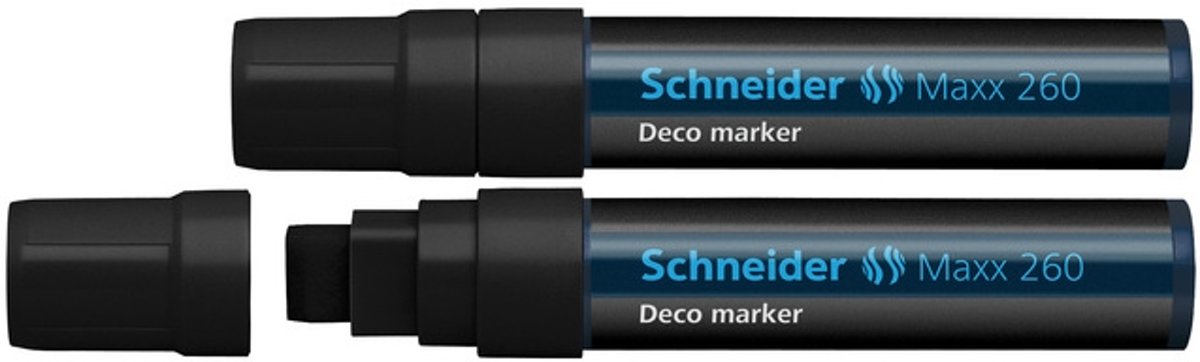 Krijtmarker Schneider Maxx 260zwart set van 2