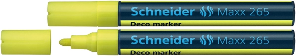 Krijtmarker   Maxx 265geel 2-3mm set van 2