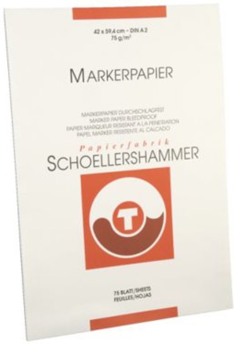 Markerblok Schoellershammer A2 75gr Wit