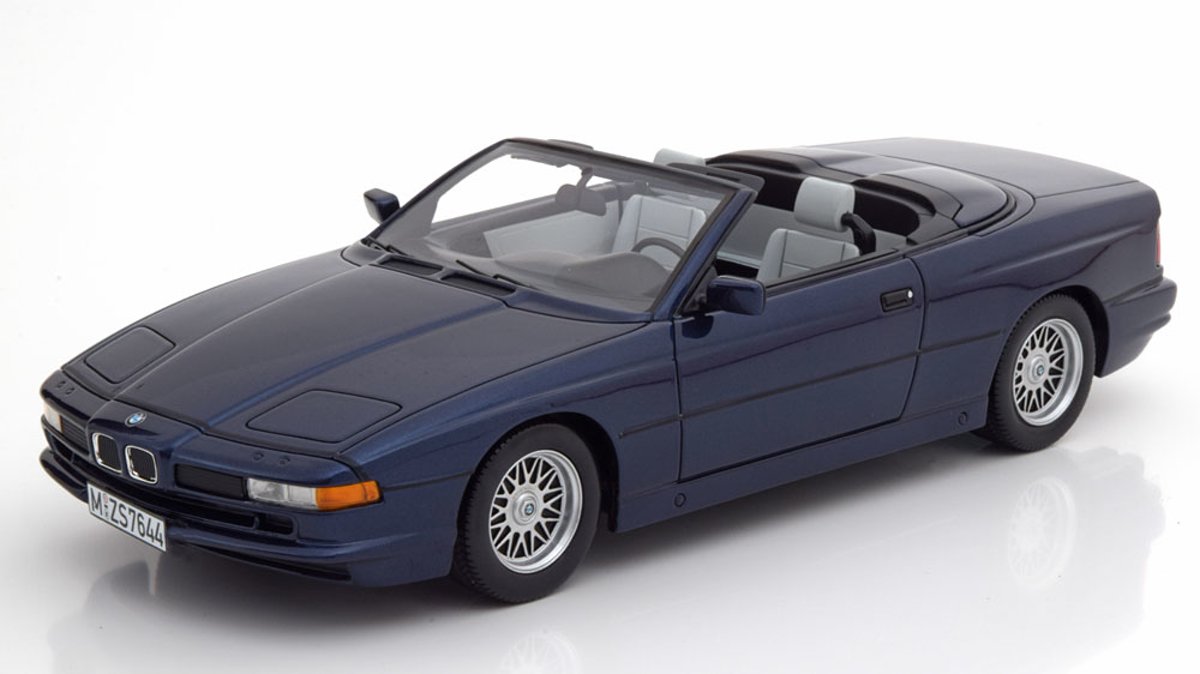 BMW 850i Cabriolet Blauw 1-18 Schuco Pro R Limited 500 Pieces