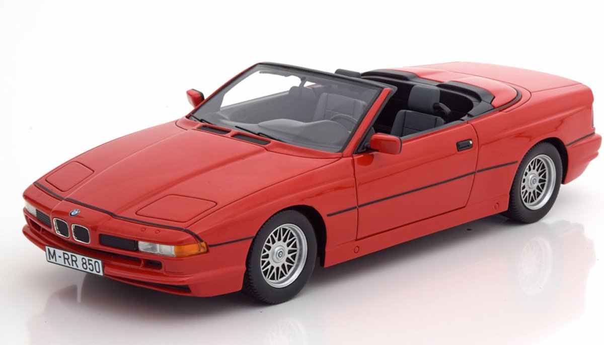 BMW 850i Cabriolet Rood 1-18 Schuco Pro R Limited 500 Pieces