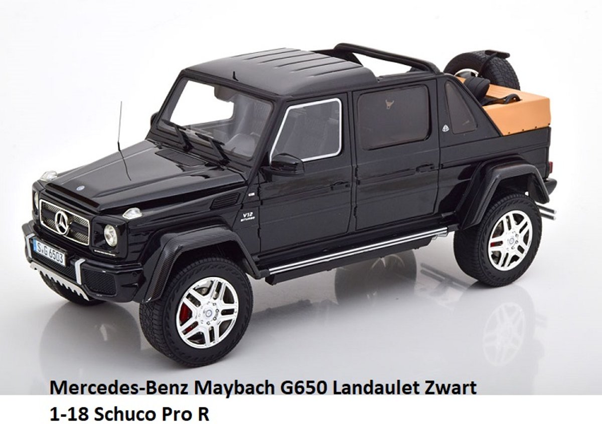 Mercedes-Benz Maybach G650 Landaulet Zwart 1-18 Schuco Pro R