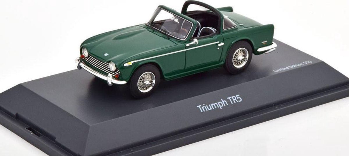 Triumph TR5 1967-68 Britisch Racing Groen 1-43 Schuco Pro.R43 Limited 500 Pieces