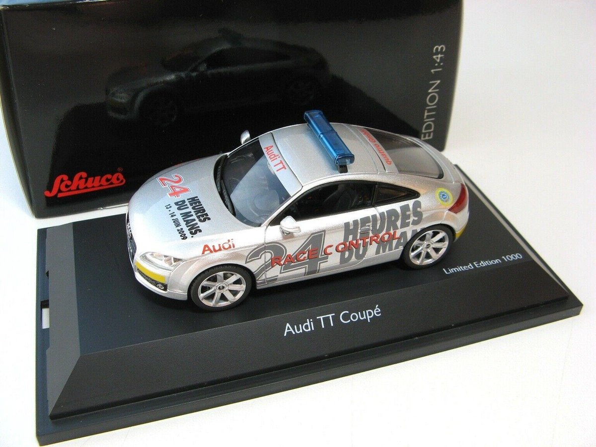 Audi TT Coupé - Safety Car Limited Edition 1/1000 (Zilver) (10 cm) 1/43 Schuco - Modelauto - Schaalmodel - Model auto - Miniatuurautos - Miniatuur auto